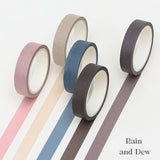 Deco Washi Tape Set 5 Rolls * 5m  Colourful vintage masking tape set