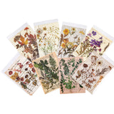 all available styles of simulation flower pet stickers displayed in two rows of fan shape