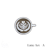 Latte Art Badge Brooch | Enamel pin