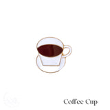 Coffee Cup Badge Brooch | Enamel pin