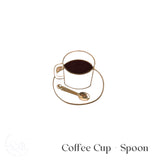 Coffee Cup Badge Brooch | Enamel pin