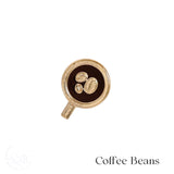 Coffee Bean Badge Brooch | Enamel pin