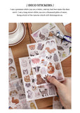 Animal Washi Deco Sticker Sheet | Dogs, Cats, Rabbits, Hamsters, Birds