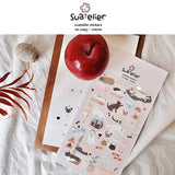 Suatelier Cats and Dogs Deco Sticker Sheet