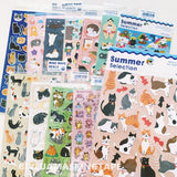 Cute Cat Sticker Sheet | Cat Stickers | Japanese Deco Sticker Sheet