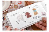 Animal Washi Deco Sticker Sheet | Dogs, Cats, Rabbits, Hamsters, Birds