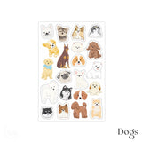 Animal Washi Deco Sticker Sheet | Dogs, Cats, Rabbits, Hamsters, Birds