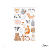 Animal Washi Deco Sticker Sheet | Dogs, Cats, Rabbits, Hamsters, Birds