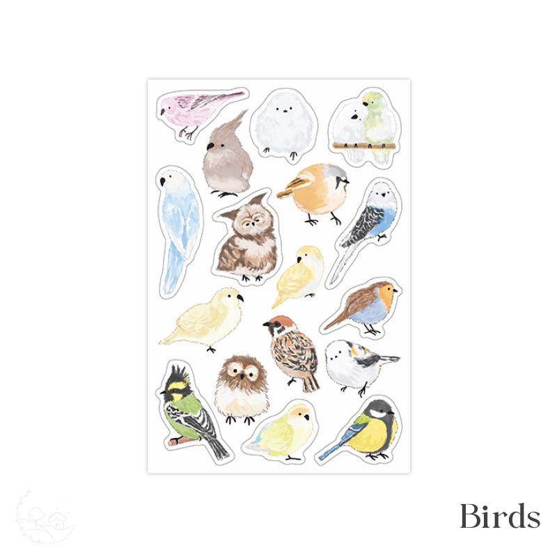 Bird sticker sheet - great stickers from various birds