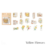 Vintage Flower Letter Washi Deco Sticker Bag [30 Stickers]