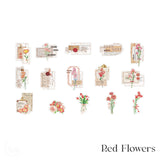 Vintage Flower Letter Washi Deco Sticker Bag [30 Stickers]