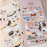 Suatelier Cats and Dogs Deco Sticker Sheet